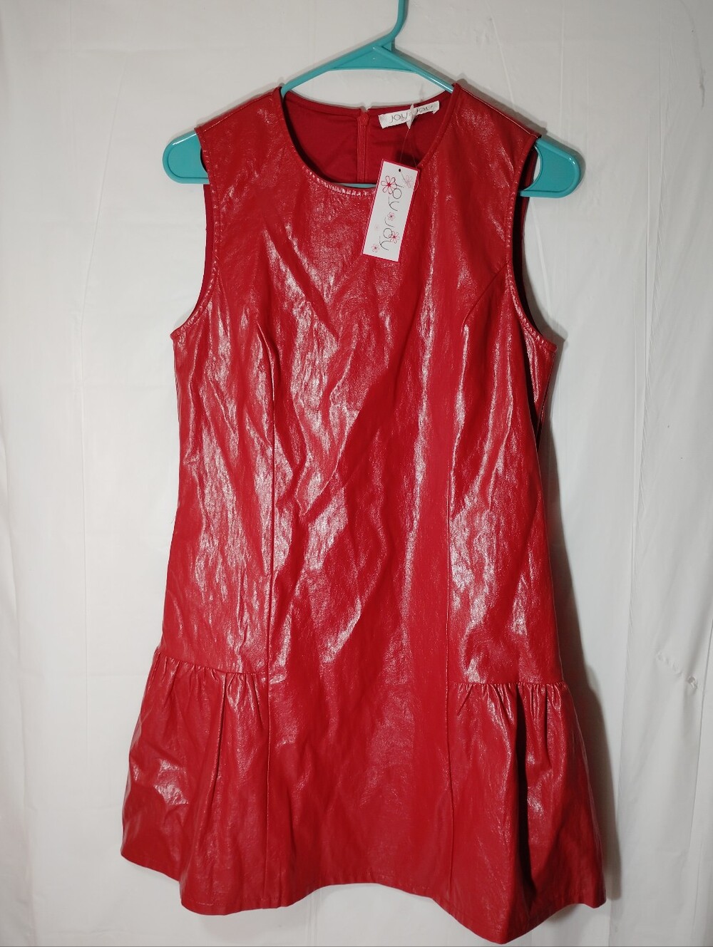 Joy Joy Vegan Leather Red Dress Women Women's Size Xs With Tag